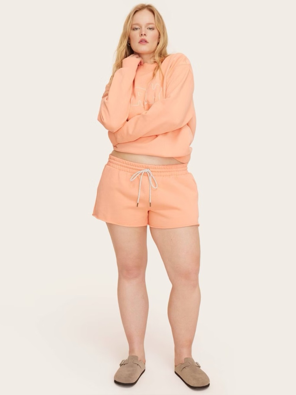 🎯🧡Mid-Rise Pull-On Sweatshorts - PARKE x TARGET Peach Orange - Size M